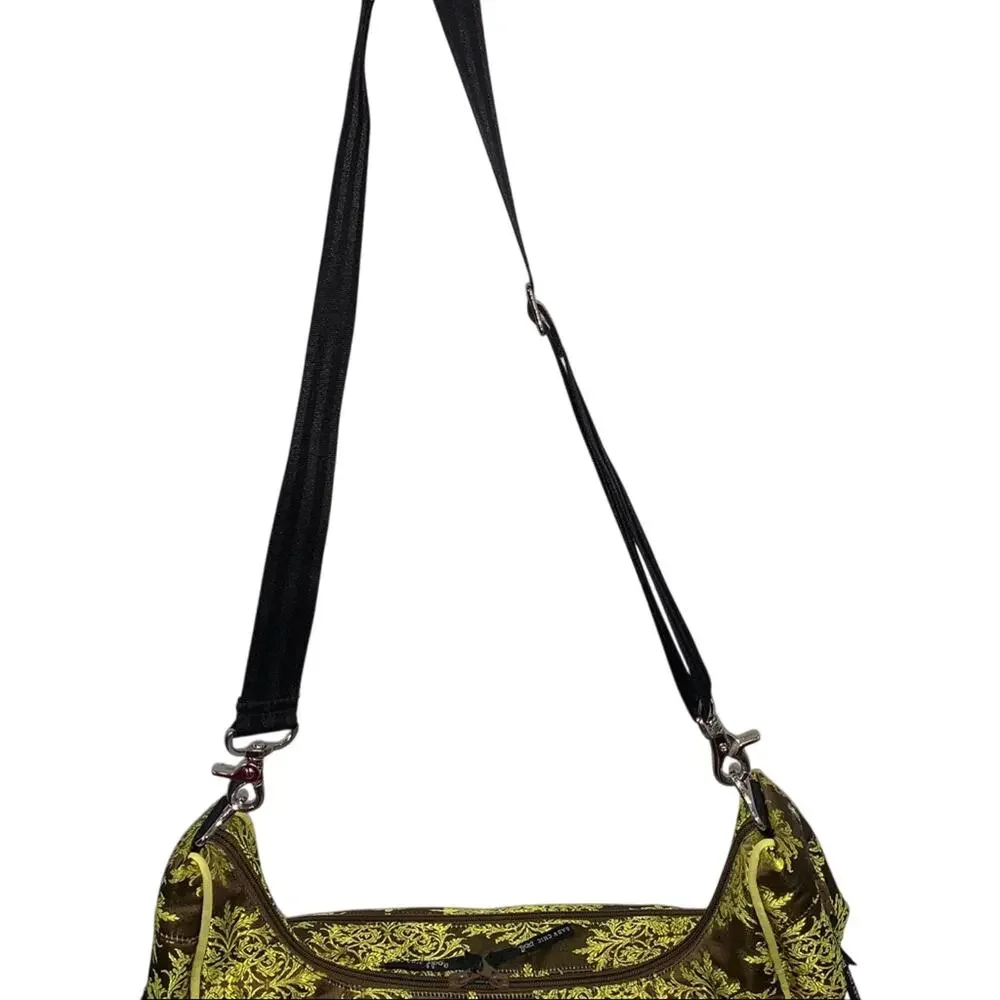 Petunia Pickle Bottom Touring Bag Diaper Bag Brown Yellow Damask Baby‎ Crossbody
